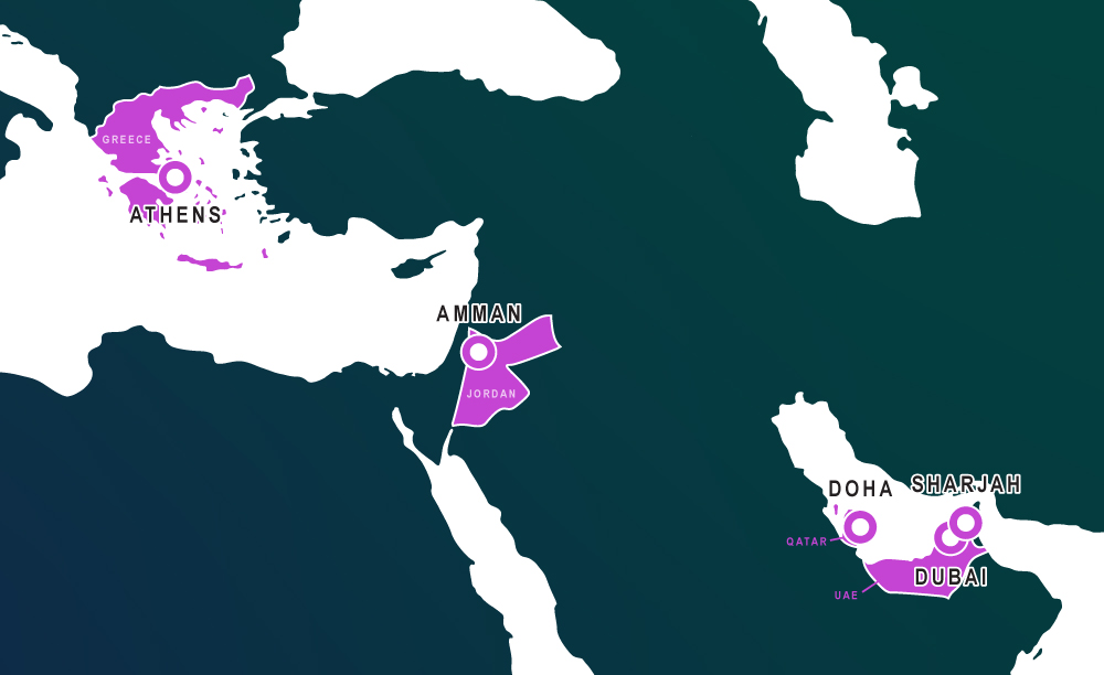 Middle East Crossroads Fall 2026 Tour Map