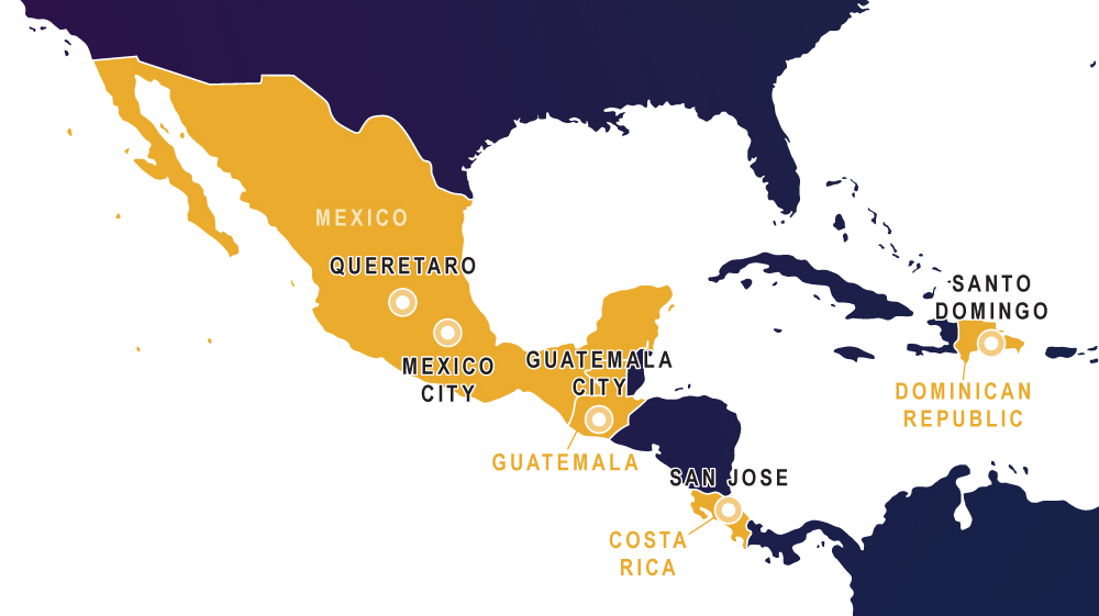 Latin American Fall 2026 Tour Map
